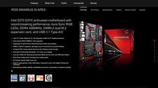 
                            8. ROG MAXIMUS IX APEX | Motherboards | ASUS Global