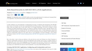 
                            4. Role Based Security in ASP.NET MVC 5 Web Applications | DotNetCurry