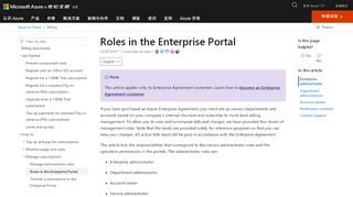 
                            3. Roles in the Enterprise Portal | Azure Docs - Azure 文档