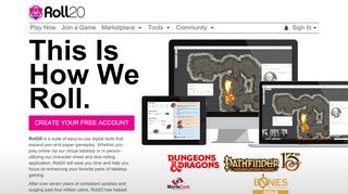 
                            10. Roll20: Online virtual tabletop for pen and paper RPGs and ...