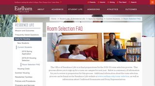 
                            4. Room Selection FAQ, Residence Life | Earlham College