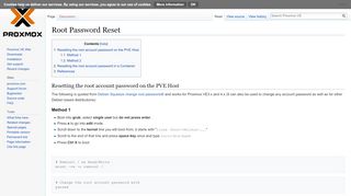 
                            8. Root Password Reset - Proxmox VE