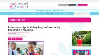 
                            6. Rosemount-Apple Valley-Eagan Community Education & Aquatics