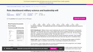 
                            8. ROTC Blackboard Military Science and Leadership will use the ROTC ...