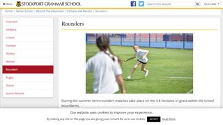 
                            8. Rounders Fixtures and Results - Stockport Grammar School