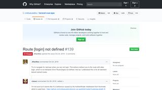 
                            2. Route [login] not defined · Issue #139 · cretueusebiu/laravel ...