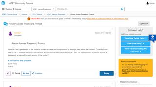 
                            8. Router Access Password Protect - AT&T Community