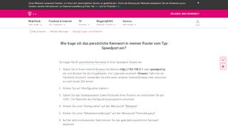 
                            2. Router Kennwort eintragen | Telekom Hilfe