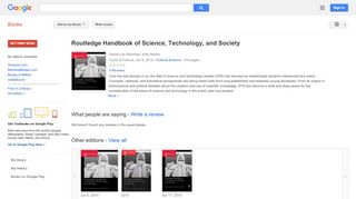 
                            9. Routledge Handbook of Science, Technology, and Society