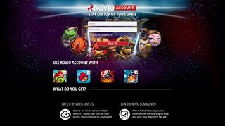 
                            2. Rovio Account