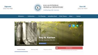 
                            4. Roy Karten Obituary - Edgewater, MD | George P. Kalas Funeral Home