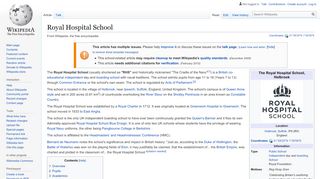 
                            8. Royal Hospital School - Wikipedia