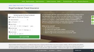 
                            11. Royal Sundaram Travel Insurance, Overseas …