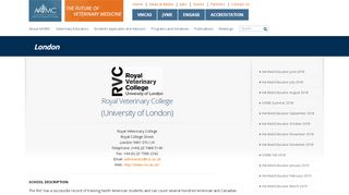 
                            8. Royal Veterinary College, University of London Descriptor Page - aavmc