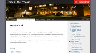 
                            5. RPI Data Book | Office of the Provost