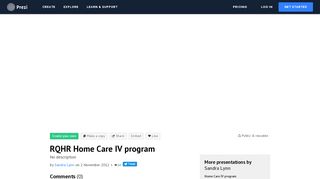 
                            8. RQHR Home Care IV program by Sandra Lynn on Prezi