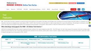 
                            6. RRB - MADE EASY Online Test Series for ESE/ IES and GATE 2020