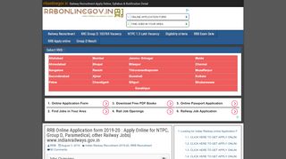 
                            4. RRB Online Application form 2019-20 : Apply Online here for ...