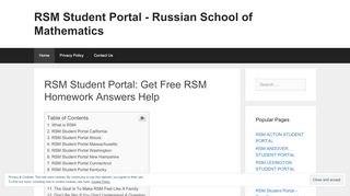 
                            7. RSM Student Portal: Get Free RSM Homework Answers Help