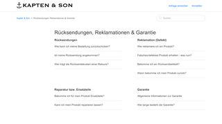 
                            8. Rücksendungen, Reklamationen & Garantie – …