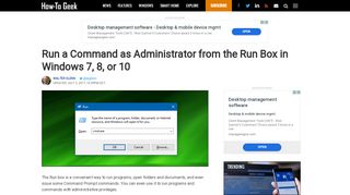 
                            6. Run a Command as Administrator from the Run Box in Windows ...