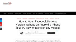 
                            10. Run / Open Facebook in Full PC / Desktop site View On Your Mobile ...