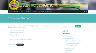 
                            8. Rundenwettkampf – Schützengau Ansbach