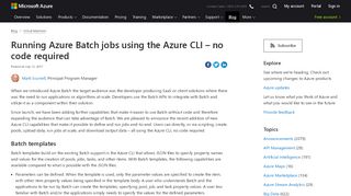 
                            7. Running Azure Batch jobs using the Azure CLI – no code ...