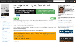 
                            7. Running external programs from Perl with system - Perl Maven