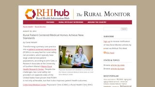 
                            7. Rural Patient Centered Medical Homes Achieve New Standards