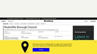 
                            9. Rushcliffe Borough Council: Company Profile - Bloomberg