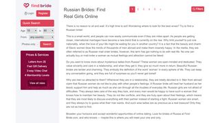 
                            8. Russian Brides | Find Single Girls Online | find-bride.com