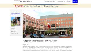 
                            2. Rutgers Cancer Institute of New Jersey - Navigating Care