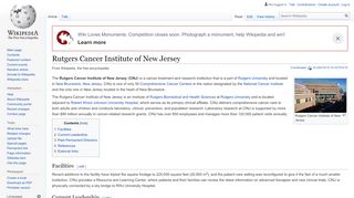 
                            8. Rutgers Cancer Institute of New Jersey - Wikipedia