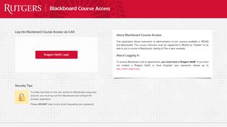 
                            2. Rutgers University | Blackboard Course Access