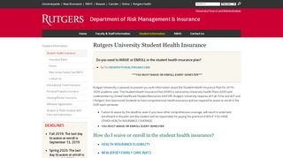 
                            3. Rutgers University Student Health Insurance | Department of Risk ...