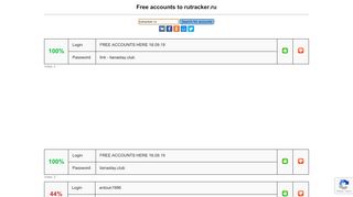 
                            4. rutracker.ru - free accounts, logins and passwords
