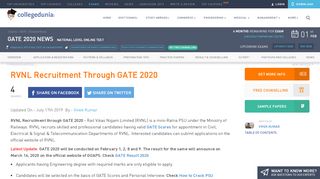 
                            7. RVNL PSU Recruitment Through GATE 2020