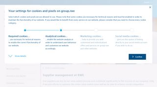 
                            1. RWE Supplier portal – supplier management