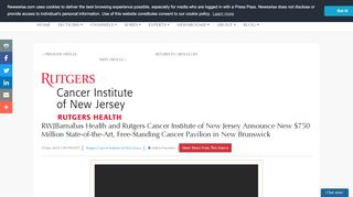 
                            9. RWJBarnabas Health and Rutgers Cancer Institute of New Jersey ...