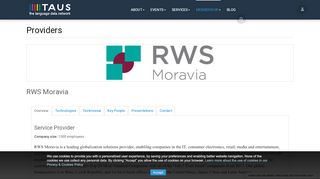 
                            8. RWS Moravia - TAUS