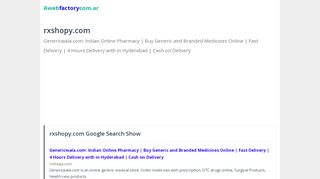 
                            3. rxshopy.com - Genericwala.com: Indian Online …