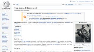 
                            3. Ryan Connolly (presenter) - Wikipedia