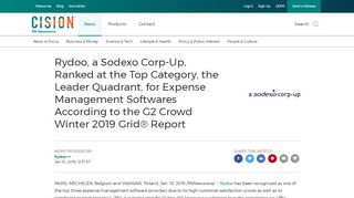 
                            8. Rydoo, a Sodexo Corp-Up, Ranked at the Top Category, the Leader ...