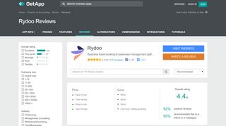 
                            9. Rydoo Reviews - Ratings, Pros & Cons, Analysis and more | GetApp®