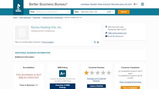 
                            9. Rymes Heating Oils, Inc. | Better Business Bureau® Profile
