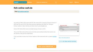 
                            9. Rzh-online-welt.de whois history records - Easy Counter