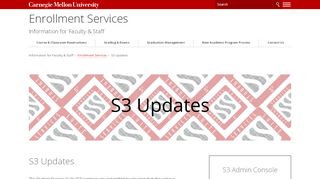 
                            6. S3 Updates - Enrollment Services - Information for Faculty & Staff ...