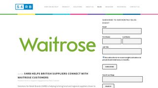 
                            8. S4RB helps British suppliers connect with Waitrose customers