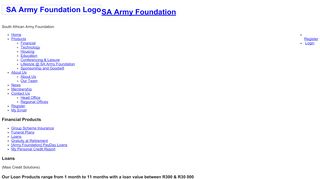 
                            7. SA Army Foundation | Loans